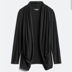Pixley Black Open Front Cardigan